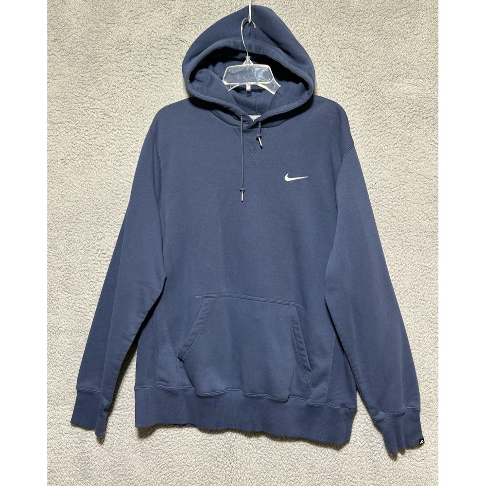 Nike Men Size XL The Athletic Dept Hoodie Blue Pullover Embroidered Swoosh